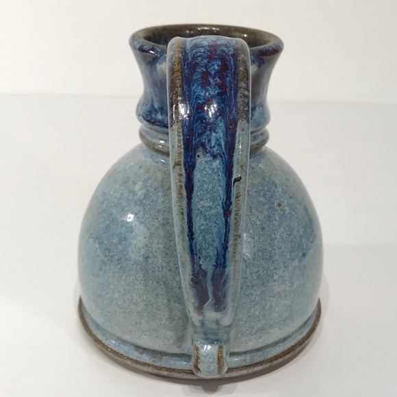 VTG MMS Signed Mahon Stoneware Studio Pottery No Spill Moonshine Jug Coffee Mug - Picture 5 of 14